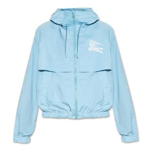 버버리 23FW SUTTERBY 백 로고 후드 자켓 쿨데님블루 8071532