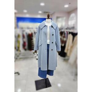 스테파니 세이브존08 포켓 사선 빅카라 핸드메이드 롱코트 P24JK4401P