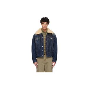 25 FW 디스퀘어드2 남성 네이비 에비에이터 데님 재킷 252148M177000