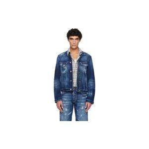 25 FW 디스퀘어드2 남성 네이비 더블 프론트 데님 재킷 252148M177002