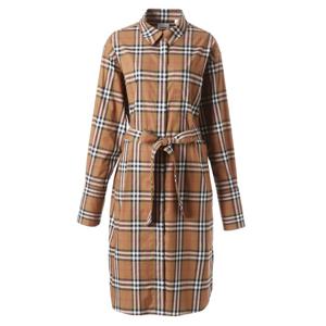 [버버리]8093477 여성 체크 벨티드 셔츠 원피스