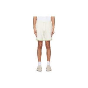 25 FW 카사블랑카 남성 오프 화이트 테니스 부클레 쇼츠 261195M193010