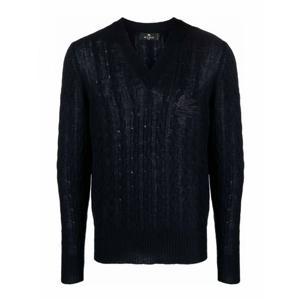 [ETRO] 남성 보트 넥 스웨터 1N9929680200C 블랙 /8