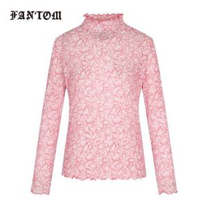 [팬텀] 여성 플라워 패턴 냉감 반목 긴팔이너티셔츠