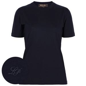 로로피아나 25SS 블루네이비 안제라 반팔 니트 FAM7984 W000