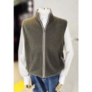 [카운테스마라]양말증정-케시미어 혼방 집업 니트 베스트CSTX3C2308E0