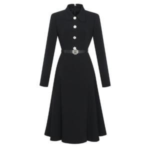 [미니멈]카라넥 버튼 플레어 원피스 (MXDAWO0150 DV1)_IC