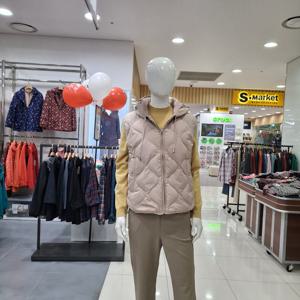 [피에이티]후디드 집업 덕다운 베스트  1L81401-US