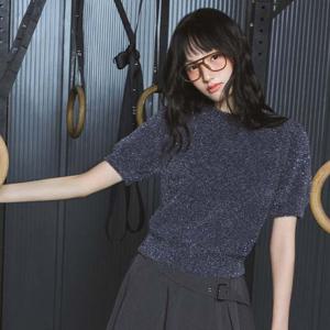 [랩]메탈사 퍼프 반팔 니트(AR4KHA74)