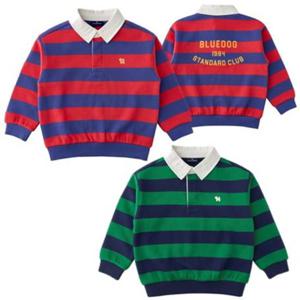 [블루독8-아동] 택1 RD GN)스트라이프카라스웨트셔츠 기모 맨투맨 긴팔티셔츠 세돌선물 초등 25C7533008