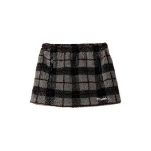 미우미우 체크 패턴 토글 미니 스커트 MG2518SOOO18ZQ