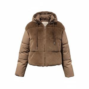 [페이지플린]페이크퍼배색 후드 패딩 점퍼F5DPD005A