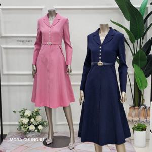 [미니멈]MD 카라넥 모던 클래식 A라인 원피스 MD MMYAAWO2490 M_