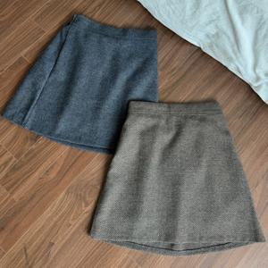 나야홍 / 빅사이즈치마 T494L512 하니울체크미니스커트 LT