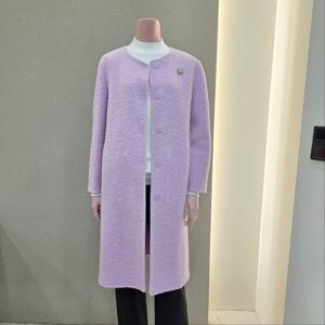 [꼼빠니아]라운드 뽀글이 슬림 일자핏 코트  CAFW0-WCH300_IC