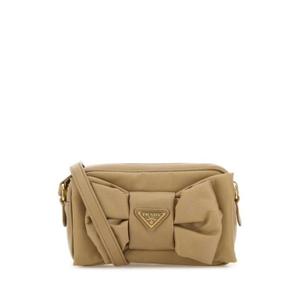 프라다 여성 베이지 미니 나일론 하프문 크로스백 1BH166VDXORP0C F0040