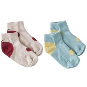 밍크뮤ch 레몬애플발목양말 2종택(출산신생아백일돌유치원어린이집) (3611481507)