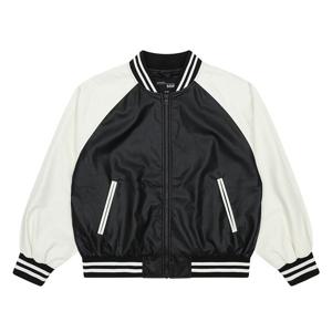 [소이][더센트럴 소이주니어] 레더 바시티 점퍼 26S0151