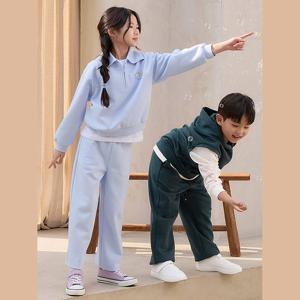 [탑텐키즈]여아) 더블니트 카라 하프넥 셋업 (MKG1IP2001)