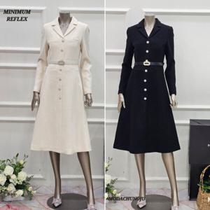 [미니멈]MD 카라넥 트위드 플레어 원피스 MD MXAAWO1190 MD_CJ