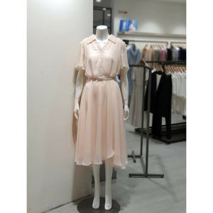 [KL] 오픈칼라 플레어 슬리브 원피스 KWOPPG0500