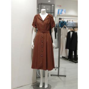 [KL] 오픈 칼라 A 라인 원피스 KWOPPG0200