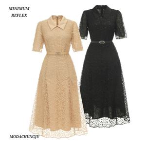 [미니멈]MD 카라넥 플라워 레이스 플레어원피스 MD MMZBGWO4940_