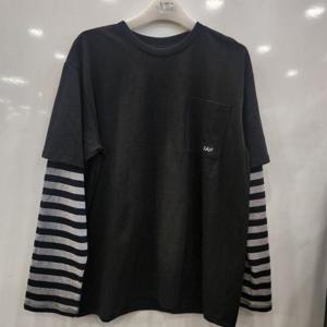 애플핑크 HC07 스트라이프 레이어드 긴팔 티셔츠 APXPU503GSB