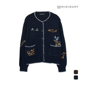 [미니마리]애니멀자수가디건 (MMA3CD10)