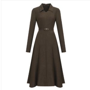 [미니멈]오픈카라 A라인 벨티드원피스 (MXDAWO0490 MR1)_IC