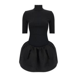 마그다부트림 하이넥 벌룬 스커트 미니 원피스 208925 BLACK