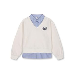 [탑텐키즈]여아) 스쿠바 셔츠 레이어드 스웨트셔츠 (MKG2TR2202)