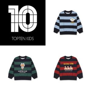 [탑텐키즈]MKF4TR3102 공용) 노이신 플리스 스트라이프 스웨트셔츠