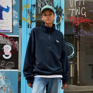 플루크 슬램로고 하프집업 맨투맨 티셔츠 FZT1027 / 4color W