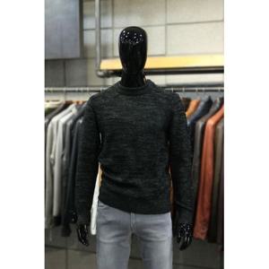 [빠니깔레]MARIO소프트터치 블랙그린투톤 슬림크루넥니트 m-init68gn