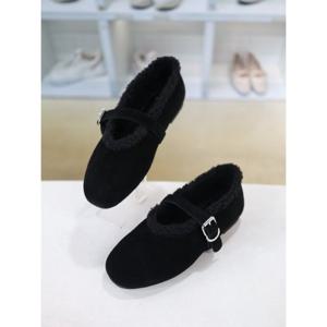 [코디엘루]가죽 양털안감 메리제인 겨울 플랫 2cm CDSP501047-1