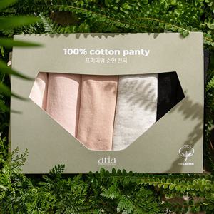 아리아 순면 100% 면팬티 5매입