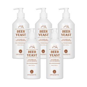 스와니브 [10%쿠폰+10%적립] 맥주효모 탈모완화 쿨링샴푸 500ml 5통 대용량 탈모 샴푸