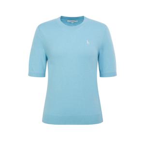 헤지스 여성 26SS 클래식 반팔 풀오버 터쿠아즈블루 HSSW6BC22T2