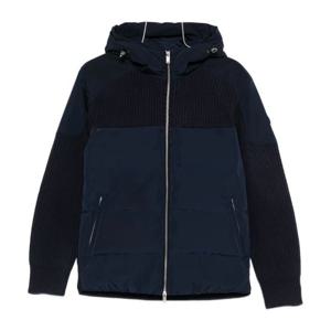 무스너클 리브 니트 슬리브 후드 재킷 M35MK662833 NAVYBLUE