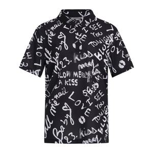 [까스텔바작] 남성 전판 드로잉 레터링 폴로 티셔츠_BGDMTS215BK