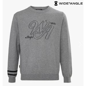 [와이드앵글]  WMW25K71MK   남성 CO 커시브 로고 그래픽 라운드 스웨터 M (M.Grey)