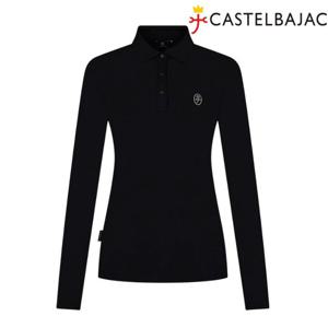 [까스텔바작]여성_[추천상품]_로고 자수 베이직 카라 티셔츠_BGE