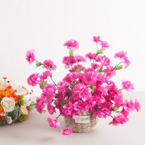 진달래 조화 바구니 봄내음가득한 set 33cm 인테리어 꽃 테이블 장식 소품 행사