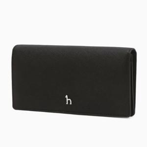 [헤지스ACC] 블랙 단색 소가죽 장지갑 HIWA5F161BK