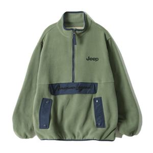 지프 캠핑 투톤 플리스 하프집업 아노락 JN5TSU855KH