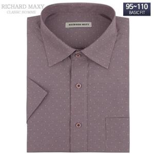 [일반핏/반팔] 와인 잔체크 반팔 와이셔츠 - SMA1295