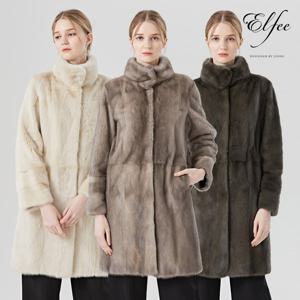 [엘페]스킨 온 스킨 유색 밍크 휘메일 코트(K7W3EC24_)