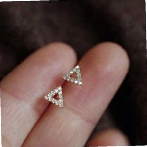 은침 미니 삼각형 925 드롭 스터드 한 데일리 925은침