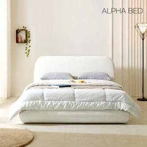 알파침대 마카롱 패브릭 평상형 침대프레임 K